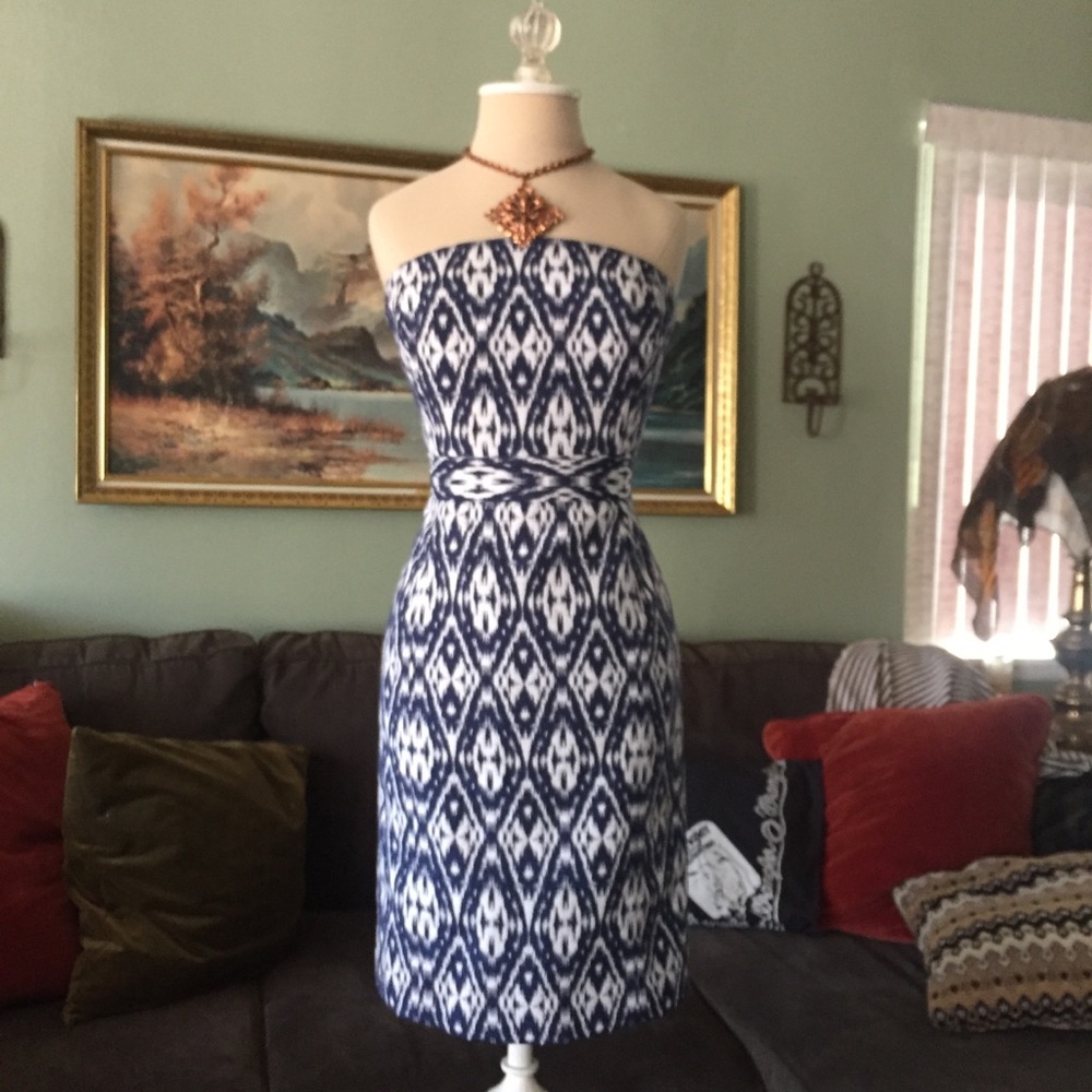 Banana Republic Strapless Patterned Dress